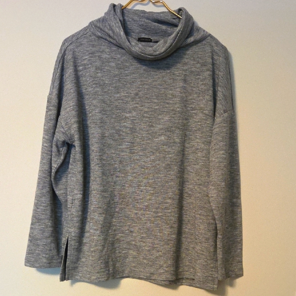 Gray Cowl Neck Sweatshirt